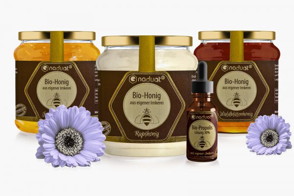 Honigglas-Etiketten und Etikett Propolistinktur